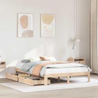 Bedframe met lades massief grenenhout 160x200 cm - thumbnail
