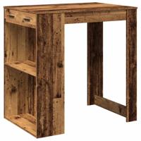 Bartafel 102x70x103,5 cm bewerkt hout oud houtkleurig - thumbnail