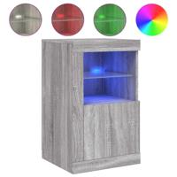 Bijzetkastjes met LED 2 st bewerkt hout grijs sonoma eikenkleur - thumbnail