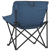 Campingstoelen 2 st met vakje inklapbaar blauw - thumbnail