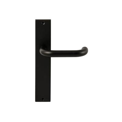 Hardbrass Deurkruk Stockholm op rechthoekig langschild blind - zwart Hardbrass Deurkruk Stockholm op rechthoekig langschild blind - zwart