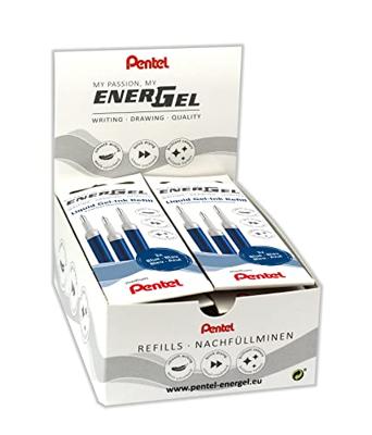 Gelschrijvervulling Pentel LR7 Energel medium blauw set à 3 stuks