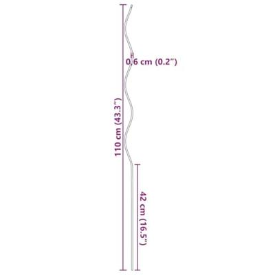 VidaXL Plantondersteuning 50 pcs groen 110 x 0.6 x 0.6 cm staal