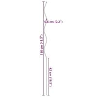 VidaXL Plantondersteuning 50 pcs groen 110 x 0.6 x 0.6 cm staal - thumbnail