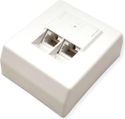 Cat6 dubbele opbouwdoos - Netwerkaansluiting