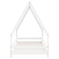 Kinderbedframe 90x190 cm massief grenenhout wit - thumbnail