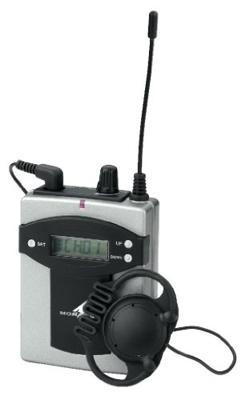 Monacor TXA-800R Microfoonontvanger Headset Zendmethode:Radiografisch, Draadloos Metalen behuizing, Schakelaar Draadloos, Hoofdtelefoon (3.5 mm jackplug),