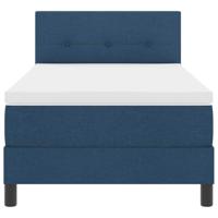 Boxspring bed met matras met hoofdeinde Blauw 90 x 190 cm Stof - thumbnail