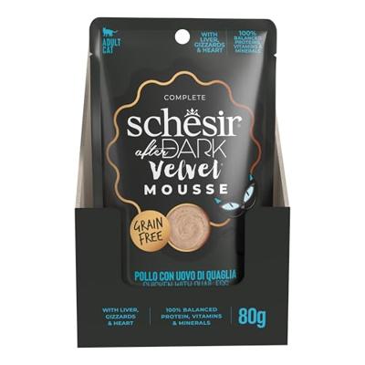 Schesir after dark Velvet mousse kip en kwartelei 80g