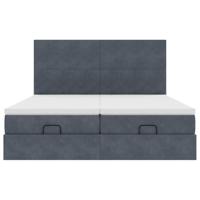 Ottoman bed met matrassen en LED's 200x200cm fluweel - thumbnail