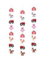 Hangdecoratie Slingers Boerderij Dieren (3st) - thumbnail