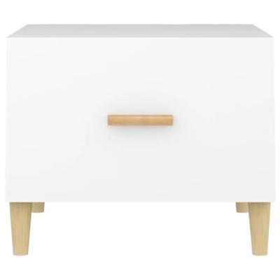 Salontafels 2 st 50x50x40 cm bewerkt hout wit