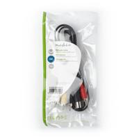 DIN-Audiokabel | DIN 5-Pins Male - 4x RCA Male | 1,0 m | Zwart - thumbnail