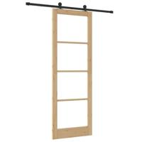Schuifdeur ORKDAL Bruin 83 x 232 cm Hout en metaal - thumbnail
