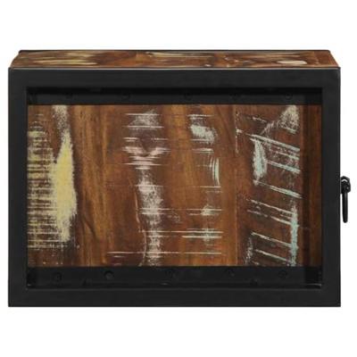 Nachtkastjes 2st 40x35x25cm massief gerecycled hout meerkleurig