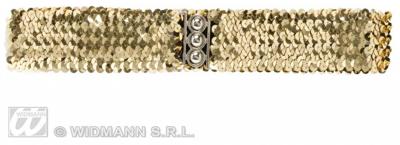 Riem pailletten goud