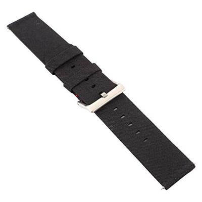 Canvas nylon bandje Fitbit Versa 1 / 2 & Lite - Zwart