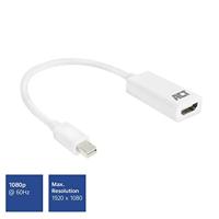 ACT 0,15 meter Mini DisplayPort male naar HDMI-A female adapter - thumbnail