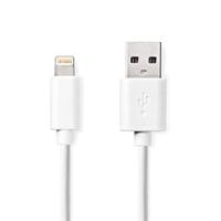 Nedis Oplaadkabel Apple lightning 8-pins naar USB 1m wit - thumbnail