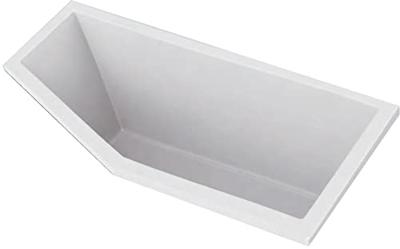 Ben Bobo inbouw douchebad met ligzijde en hoek rechts 170x75cm glans wit acryl