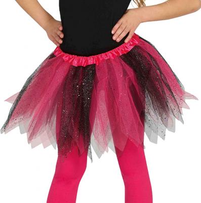 Glitter Tutu Roze/Zwart Kind