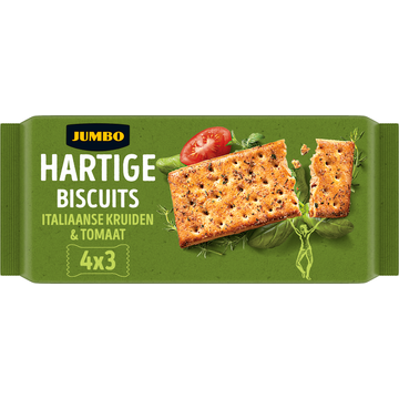 Jumbo Hartige Biscuits Italiaanse Kruiden & Tomaat 4 x 41,4 g
