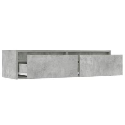 Tv-meubel met LED-verlichting 100X35,5x25 cm betongrijs