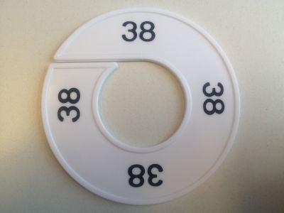 Maatring wit/zwart 38