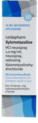 Xylometazoline hcl neusspray 1mg/ml 10 Milliliter