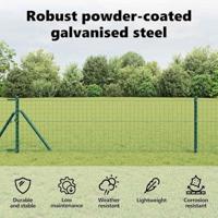 VidaXL Afrasteringspaal 26 pcs groen 3,2 x 3,2 x 120 cm - thumbnail