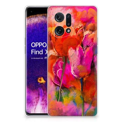 Smartphone hoesje OPPO Find X5 Tulips Smartphone hoesje OPPO Find X5 Tulips