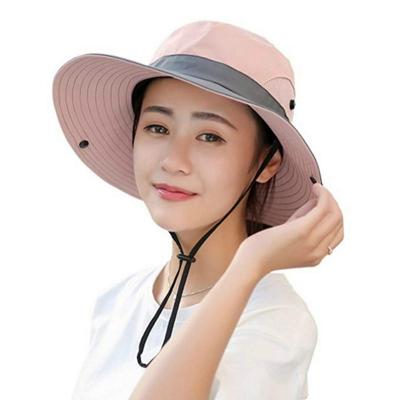 SunShad 112221 opvouwbare Wide-omrande ademende zomer zonnebrandcrème visser hoed voor mannen/vrouwen grootte: 55-57cm (roze)