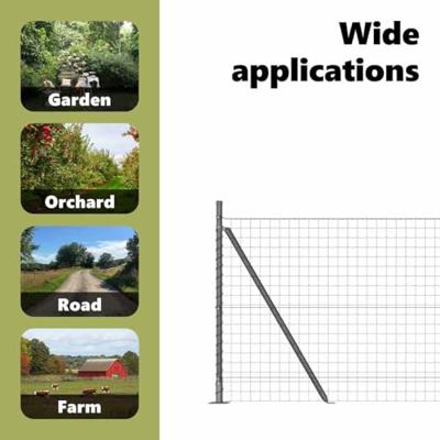 VidaXL Hek met paal grijs 1 x 10 m staal en pvc