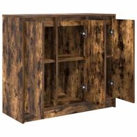 Dressoir 85x34x76 cm bewerkt hout gerookt eikenkleurig - thumbnail