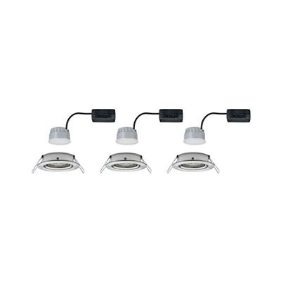 Paulmann 93483 Nova Inbouwlamp Set van 3 stuks LED LED 6 W IJzer (geborsteld) Paulmann 93483 Nova Inbouwlamp Set van 3 stuks LED LED 6 W IJzer (geborsteld)
