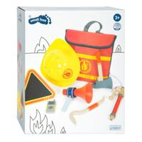 Small Foot - brandweerman rugzak met houten brandweer attributen, 8dlg. - thumbnail