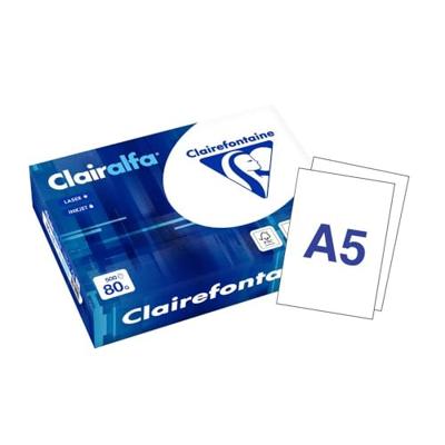 A5 papier 80 gram pak 500 vel Clairefontaine Clairalfa (A5 = 1/2 A4!)