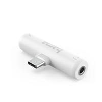 Hama Audio Adapter USB C-3.5 mm Jack USB-C PD Oplaadfunctie Wit - thumbnail