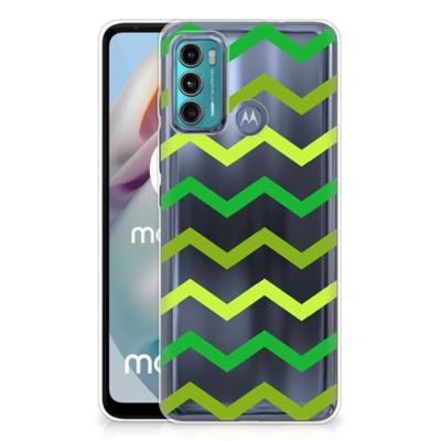 Motorola Moto G60 | TPU bumper | Zigzag Groen