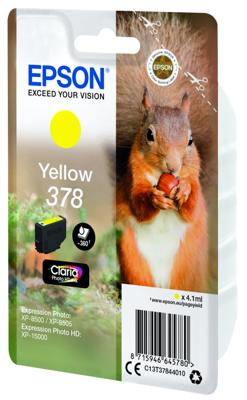 Epson 378 4.1ml Gele inktcartridge Epson 378 4.1ml Gele inktcartridge