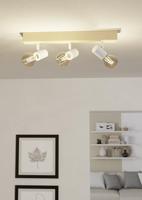 Eglo PlafondspotTownshend 3 3-lichts houtbruin met wit - 99484 - thumbnail