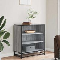 Dressoir 68x35x76 cm bewerkt hout en metaal grijs sonoma - thumbnail