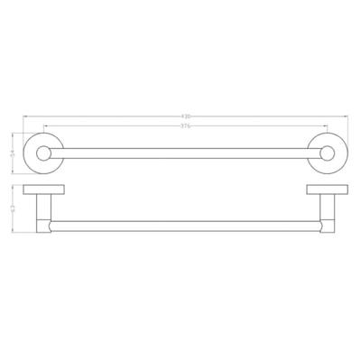 Handdoekhouder voor Radiatoren Sapho Magnetisch 43 cm Chroom Sapho