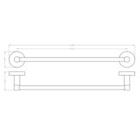 Handdoekhouder voor Radiatoren Sapho Magnetisch 43 cm Chroom Sapho - thumbnail