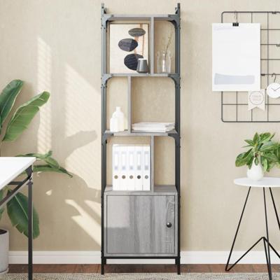 Boekenkast met deur 44,5x30x154,5 cm hout grijs sonoma eiken Boekenkast met deur 44,5x30x154,5 cm hout grijs sonoma eiken