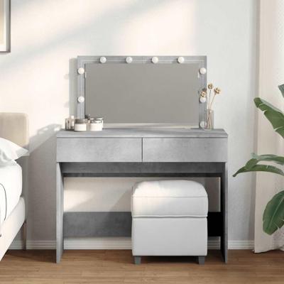 Kaptafel met LED-verlichting 100x40x120 cm betongrijs