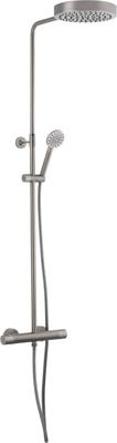 Ben Engraved Line regendoucheset Ø25cm gunmetal pvd