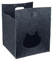 Trixie kattenmand huis isa houtlook lichtbruin / wit - thumbnail