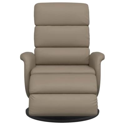 Fauteuil verstelbaar met voetensteun kunstleer cappuccinokleur