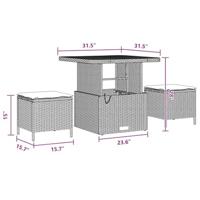 Tuinbankenset 9 pcs Zwart poly rattan - thumbnail